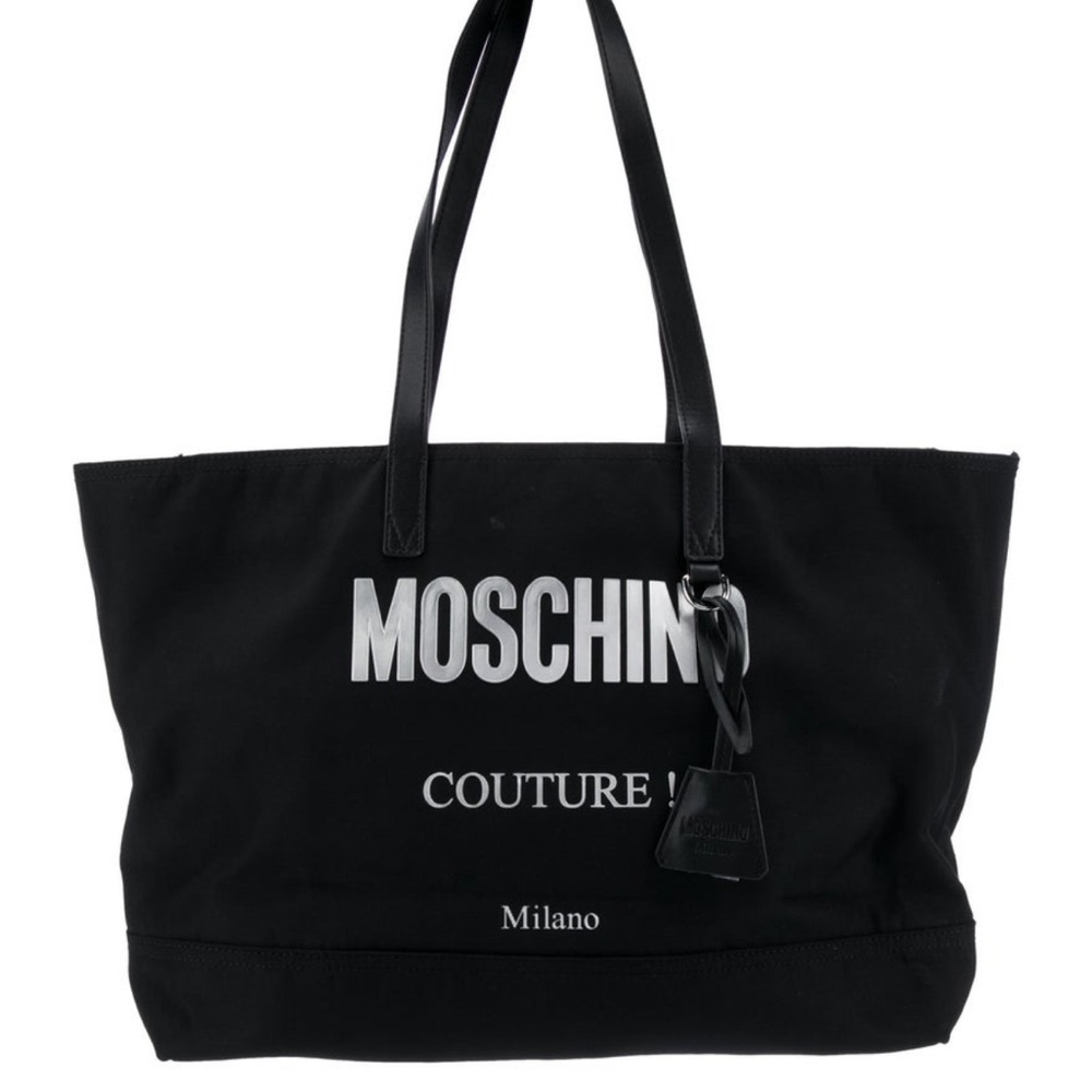 Moschino contrast logo tote bag